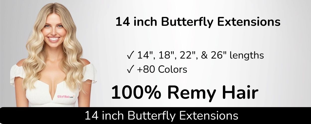 14 inch v-light hair extensions