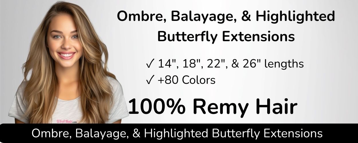 Ombre v-light hair extensions