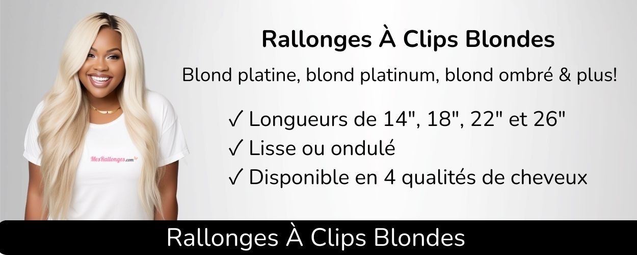 Rallonges à clips blondes
