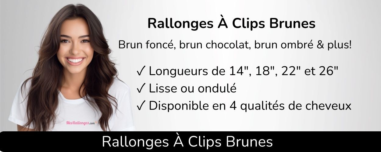 Rallonges à clips brunes