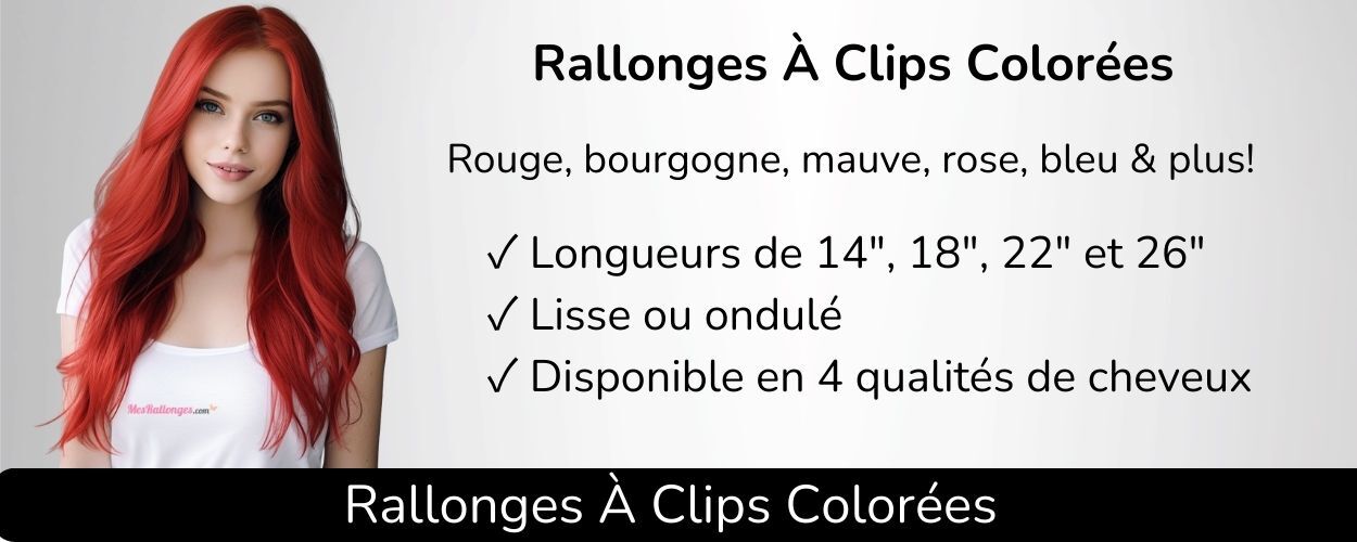 Rallonges à clips colorées