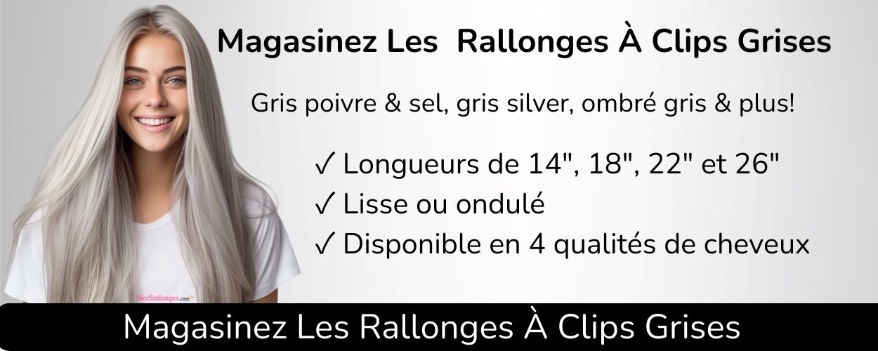 Rallonges à clips grises