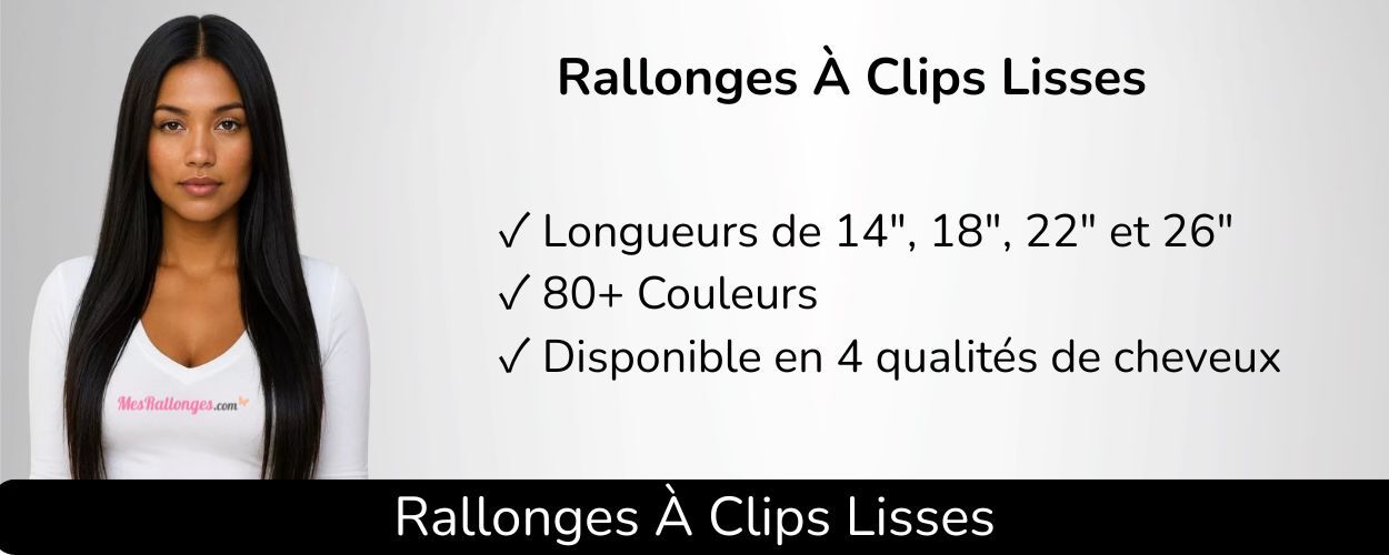 Rallonges à clips lisses