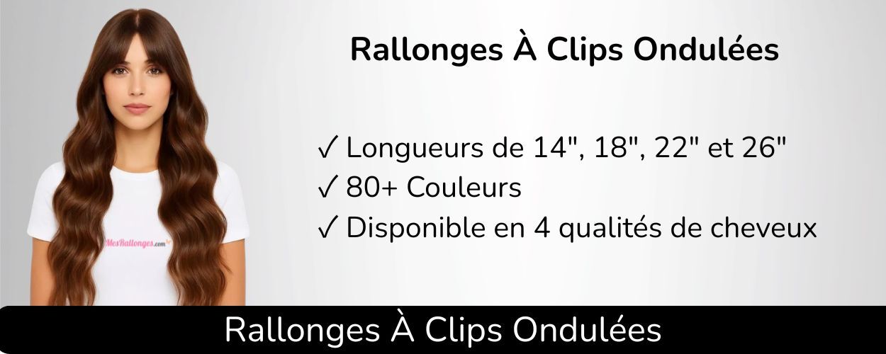 Rallonges à clips ondulées