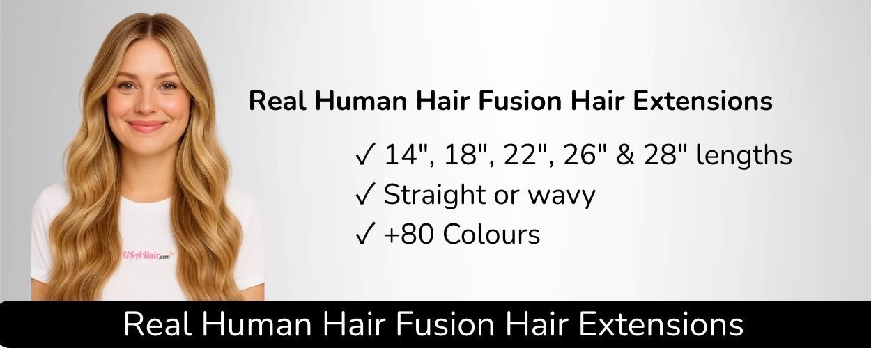 Human hair fusion hair extensions