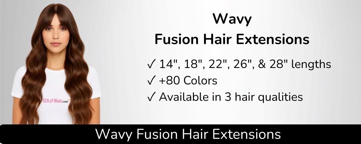 Wavy fusion hair extensions
