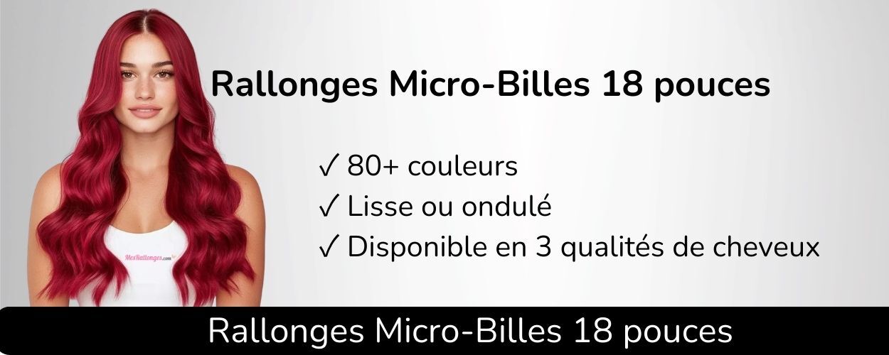 Rallonges micro-billes 18 pouces