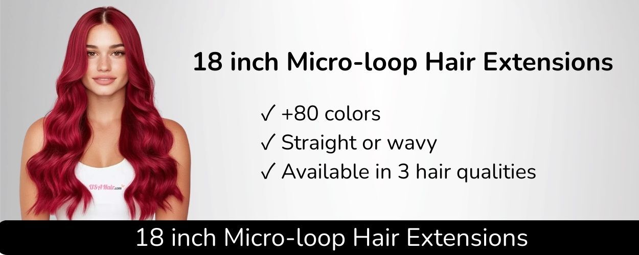 18 inch micro-loop hair extensions