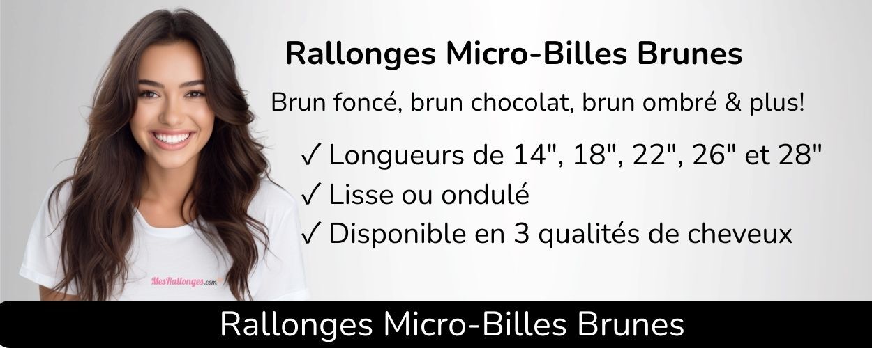 Rallonges micro-billes brunes