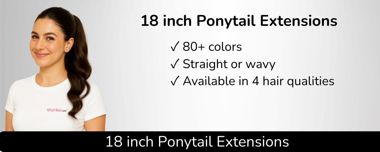 18 inch ponytail hair extensions