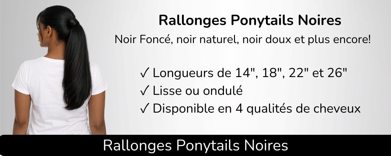 Rallonges ponytails noires