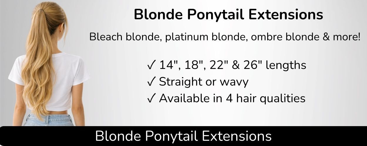 Blonde ponytail hair extensions