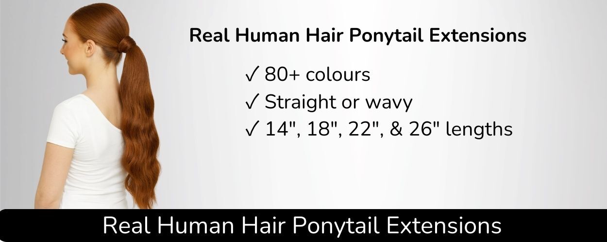 Human hair ponytail hair extensions