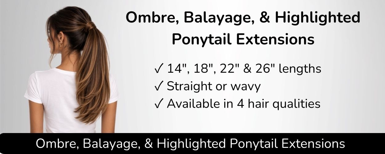 Ombre ponytail hair extensions