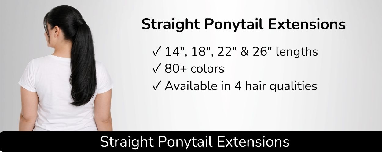 Straight ponytail hair extensions