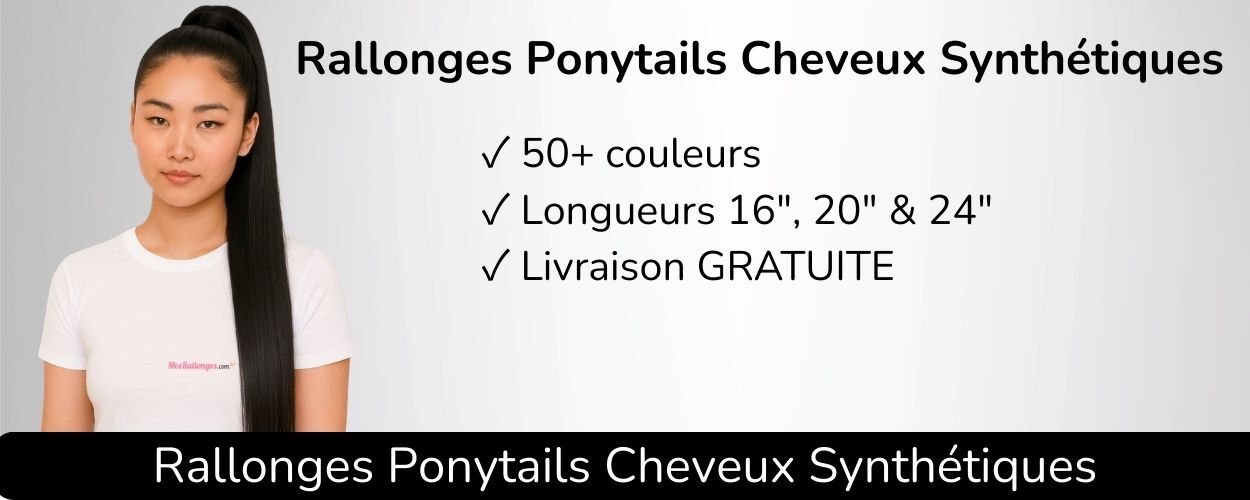 Rallonges à clips cheveux synthétiques