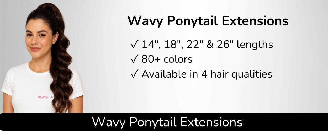 Wavy ponytail hair extensions