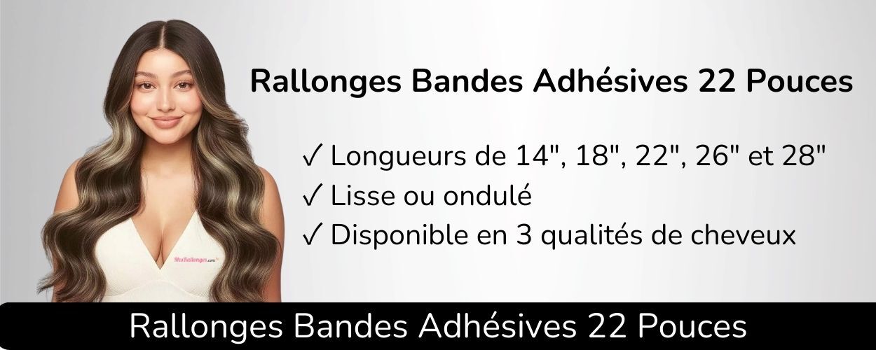 Rallonges bandes adhésives 22 pouces