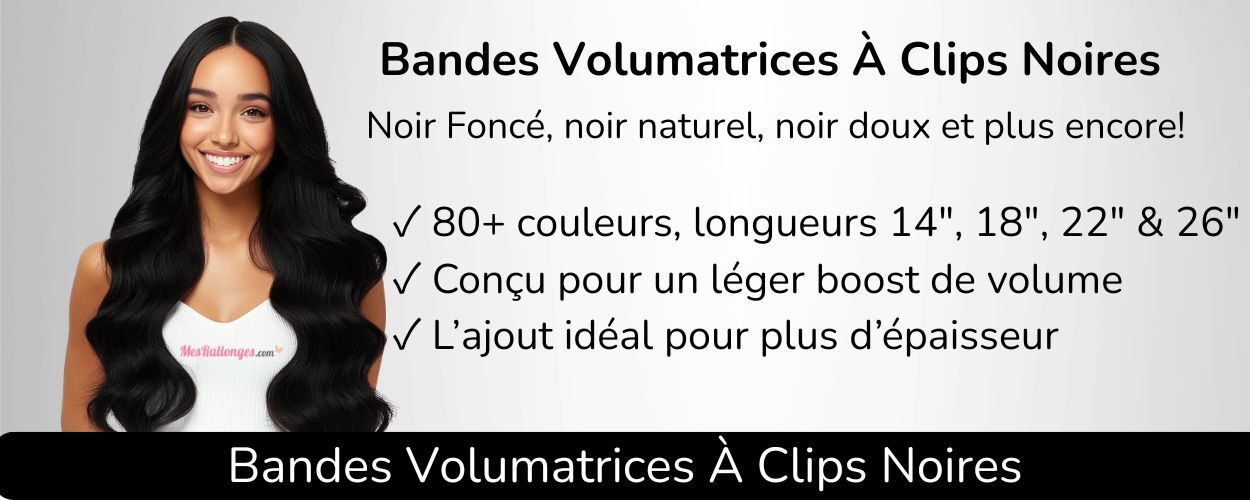 Bandes volumatrices à clips noires