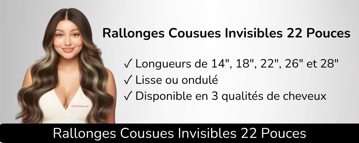 Rallonges cousues invisibles 22 pouces