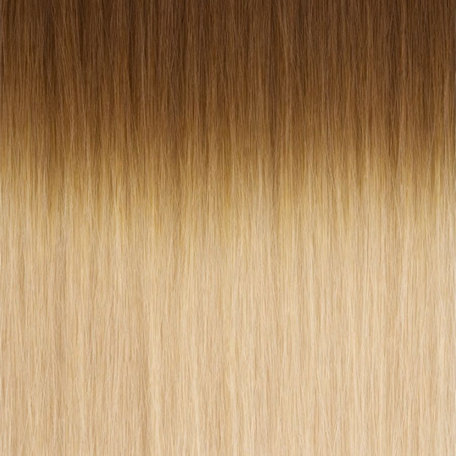 Soft Brown Root to Vanilla Blonde #T9A White