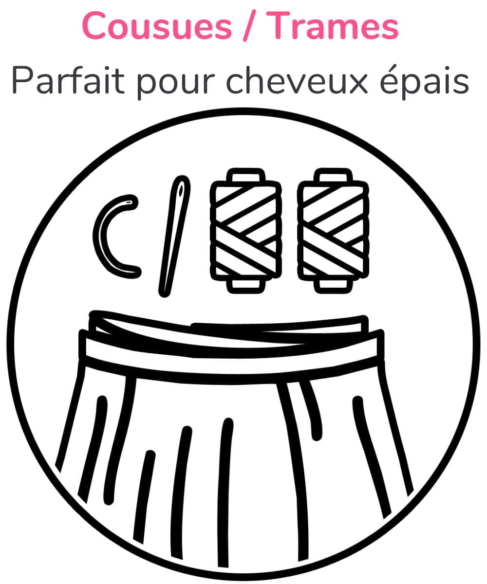 Extensions cheveux cousues / trames