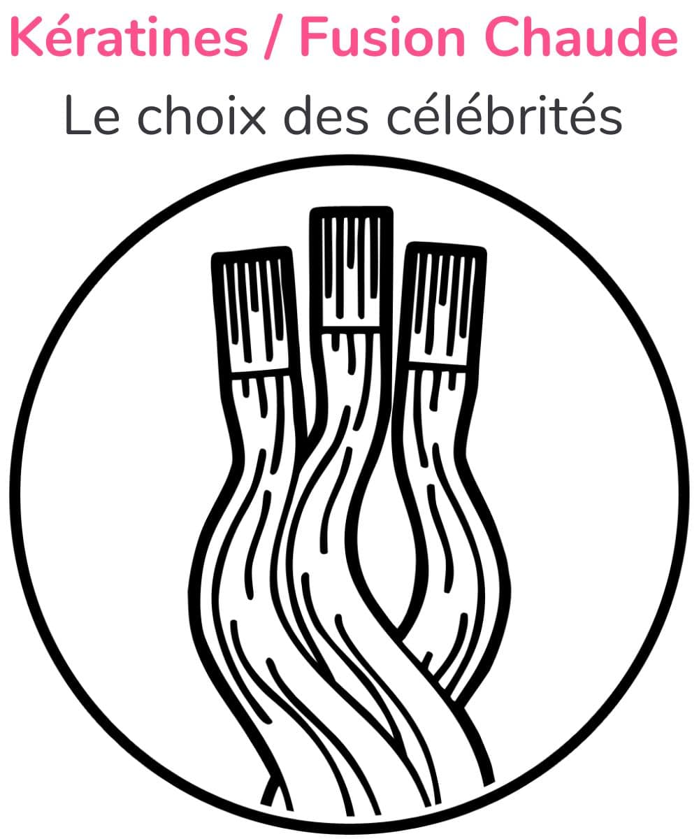 Extensions cheveux kératines