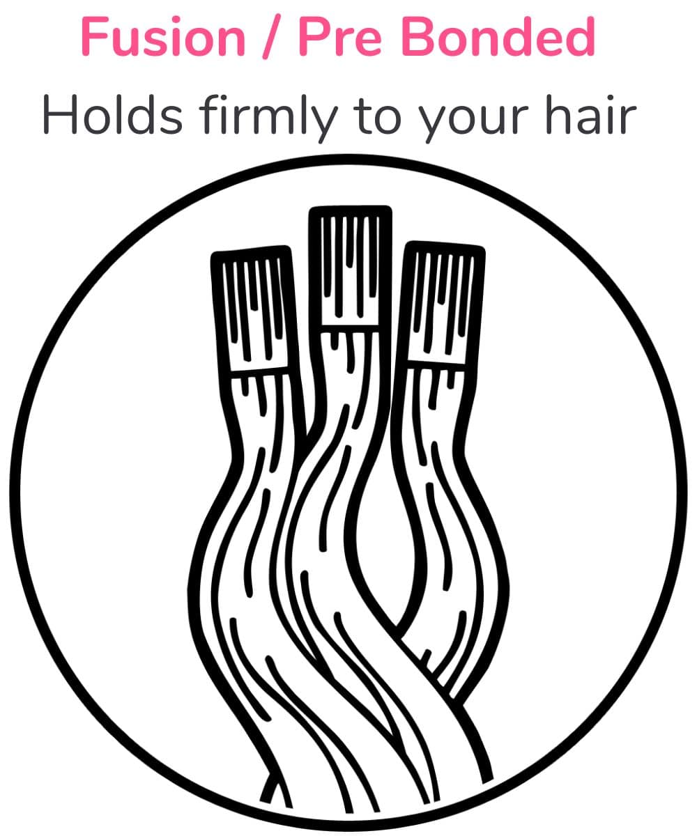 Fusion hair extensions