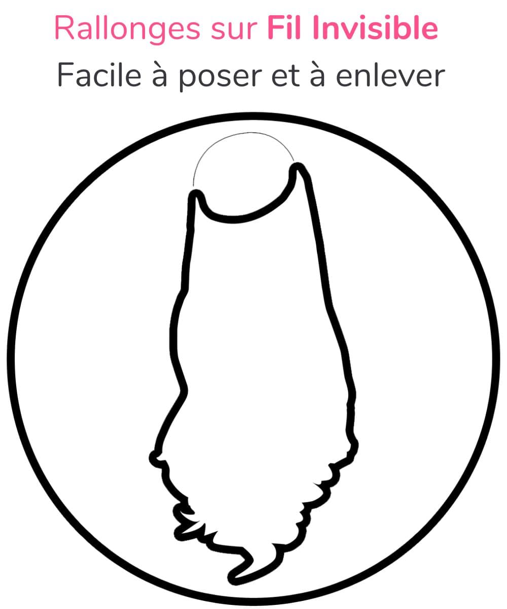 Extensions cheveux sur fil invisible