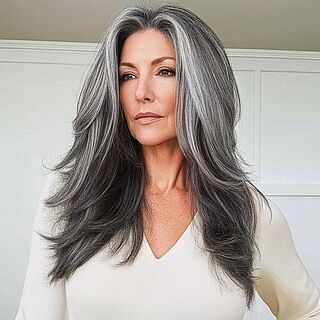 Customer wearing color 1B40 hair extensions