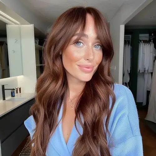 Customer wearing color #33 hair extensions